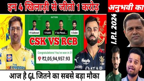 Rcb Vs Che Dream11 Prediction Rcb Vs Che Dream11 Team Che Vs Rcb