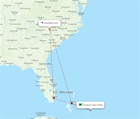 Flights From Charlotte To San Salvador Clt To Zsa Flight Routes