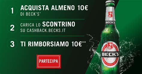 Cashback Becks Ottieni 10 Euro Di Rimborso ECCO COME