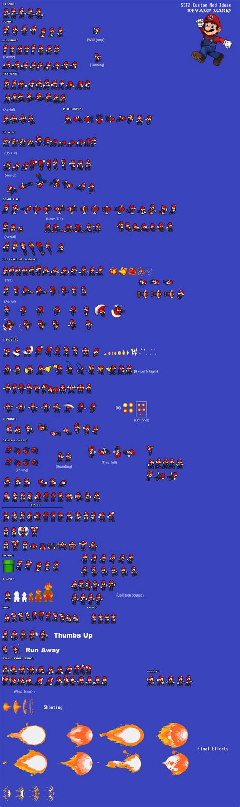 Revamp Mario Ssf2 Custom Mod Ideas Sprites By Jh Production On Deviantart