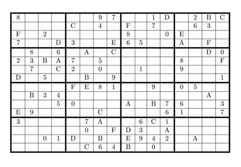 8 Best Photos Of Super Challenger Sudoku 16x16 Print 16x16 Super