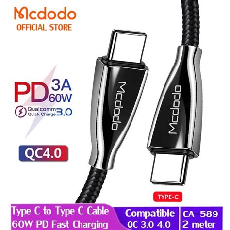 Mcdodo 60W CA 589 PD Type C To Type C Fast Charging Cables Computer And