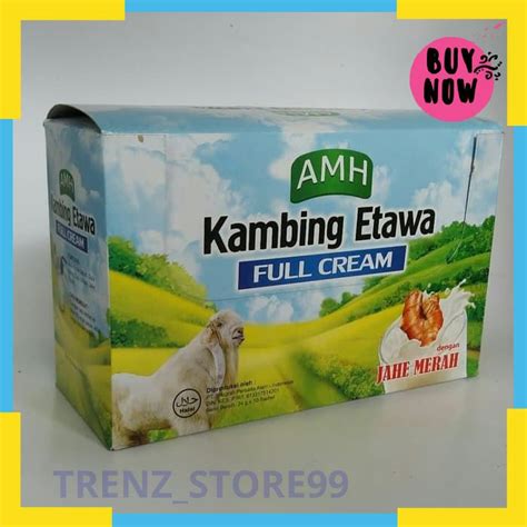 Jual Promo AMH SUSU KAMBING ETAWA FULL CREAM JAHE MERAN KEMASAN BOX ISI