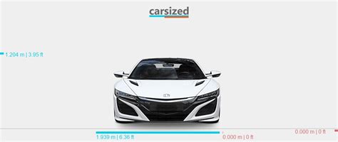 Dimensions Honda NSX 2016 Present Vs