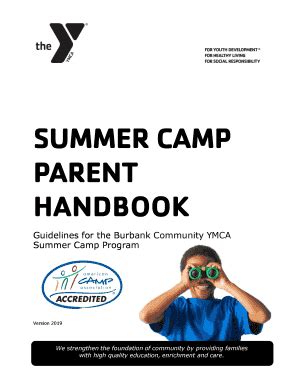 Fillable Online Summer Campymca Of Burbank Ca Burbank Community Ymca