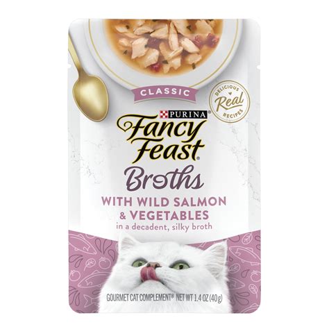 Purina Fancy Feast Lickable Wet Cat Food Broth Topper Classic With