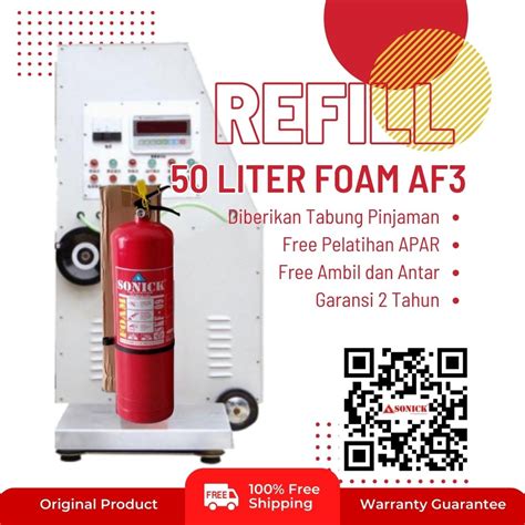 Isi Ulang APAB 50 Liter Foam AF3 Pressure Distributor Tabung Pemadam