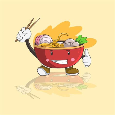 Fideos Carne Bola Ilustraci N Dise O Vektor Lindo Vector Premium