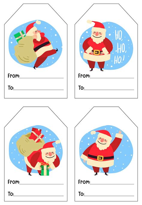 Secret Santa Gift Tags 10 Free PDF Printables Printablee Tags