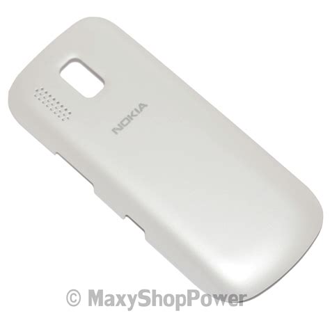 NOKIA COVER POSTERIORE ORIGINALE COPRIBATTERIA ASHA 203 WHITE