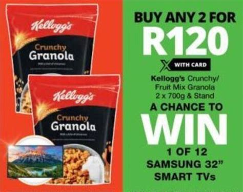 Kellogg S Crunchy Fruit Mix Granola 2 X 700g Offer At Checkers