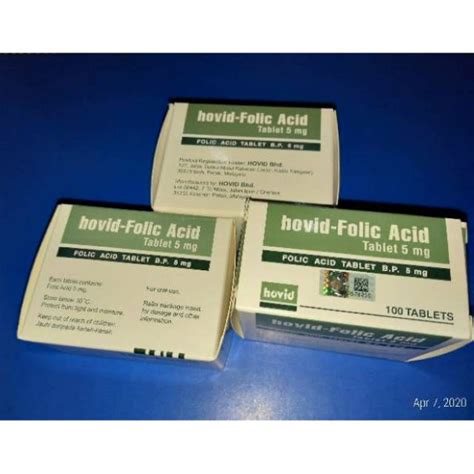 Jual Pre Order Hovid Folic Acid Tablet 5mg Shopee Indonesia