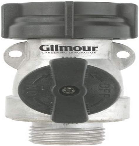 Gilmour Pack Metal Full Flow Hose Connector With Shut Off As Ffm