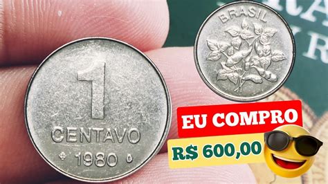 MOEDA 1 CENTAVOS ANO 1980 SOJINHA VALORES ATUALIZADOS 2024 YouTube