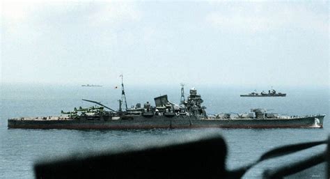 Digitally Colorized Photo Of Ijn Tone Or Chikuma Out At Sea 1600x868