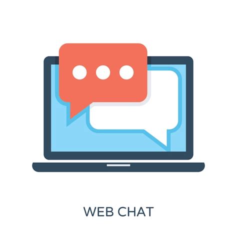 premium vector web chat flat vector icon
