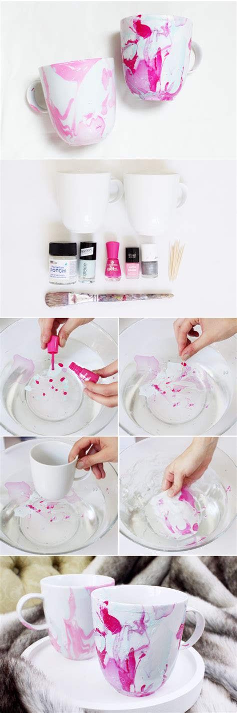 Tassen Marmorieren Mit Nagellack Diy Anleitung