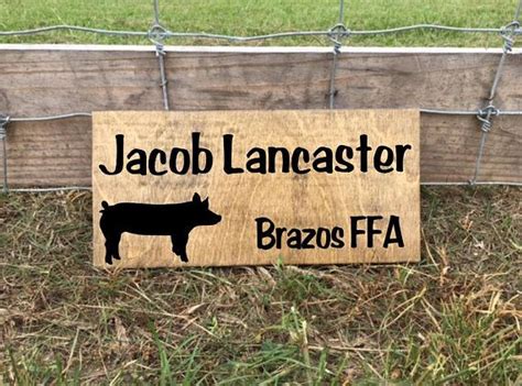 Show Pig Ffa Pen Sign Show Hogs Pig Pen Sign Pig Sign Etsy Stall