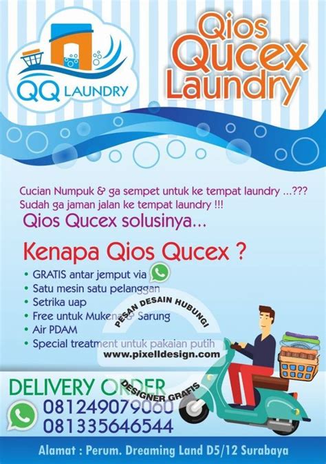 Contoh Iklan Laundry Pakaian Periklanan Desain Brosur Brosur