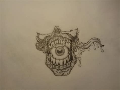 Demon skull Drawing by Jose Garcia