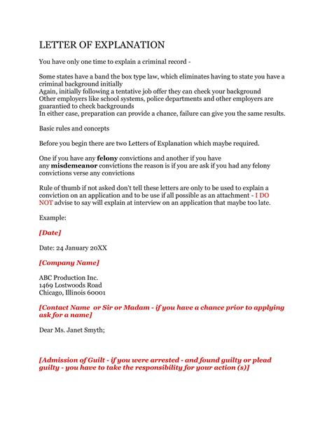 Free Printable Letter Of Explanation Templates [pdf Word] Mortgage