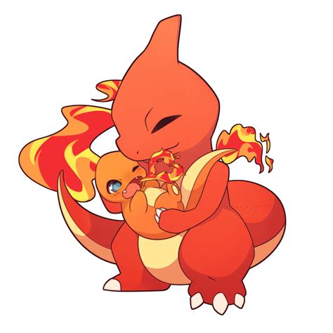 "Charmander and Charmeleon" by SeviYummy | Charmeleon pokemon, Cute ...