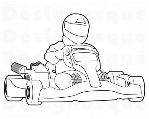 Go Kart Outline SVG Kart Racing SVG Go Kart Racing SVG Go Etsy Canada