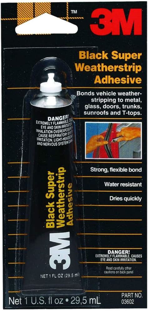 3m 03602 Black Super Weatherstrip Adhesive 1 Oz Tube Amazonca