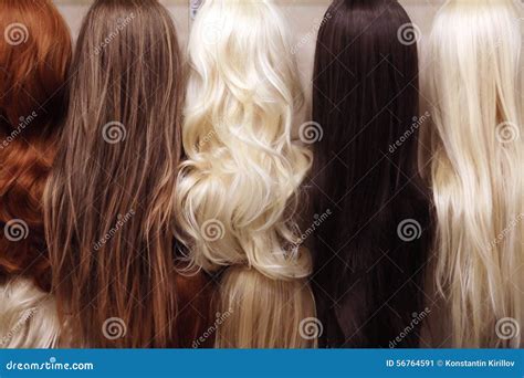 Wigs Set Stock Image Image Of Female Saloon Beauty 56764591