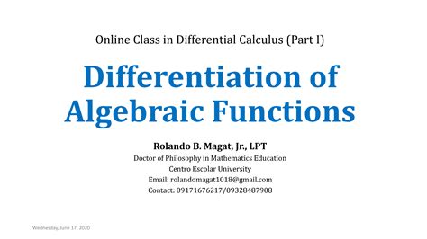 Solution Chapter 2 Differentiation Of Algebraic Functions Studypool