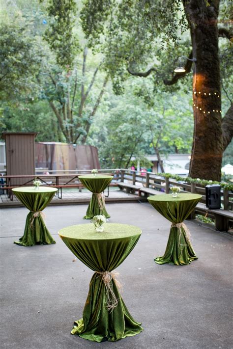 Real Wedding Photo Green Nature Inspired Cocktail Tables Cocktail