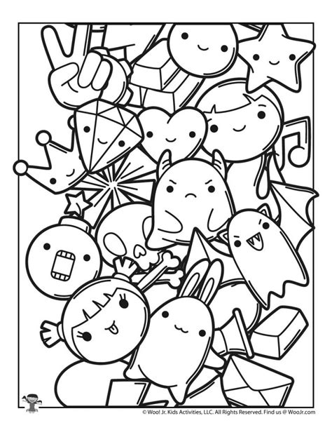 Printable Kawaii Cute Coloring Pages