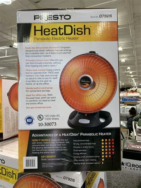 Costco Heat Dish Presto Parabolic Heater Costco Fan