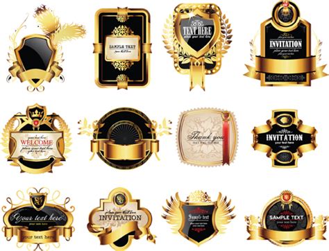 Cream And Gold Luxury Label Template Png Clipart Image Gallery