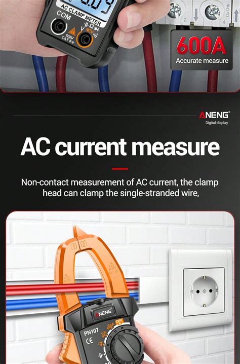 Aneng Pn Aoto Digital Clamp Meter Cat Ii V Ac Dc Voltage