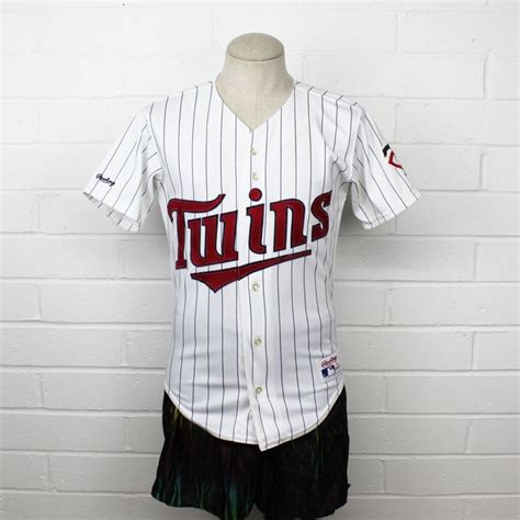 Vintage 90s Minnesota Twins Pinstripe Jersey Medium Stitched Etsy