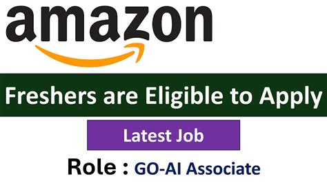 Amazon Hiring Go Ai Associate I Freshers Are Eligible To Apply Youtube