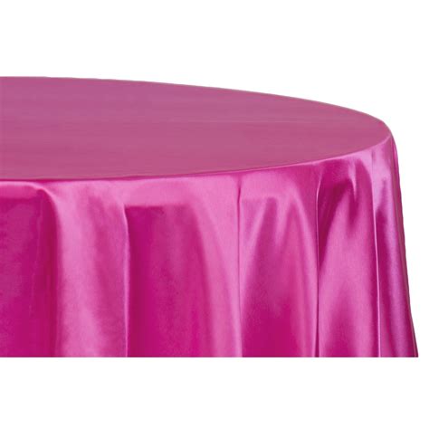 Satin 108 Round Tablecloth Fuchsia Cv Linens