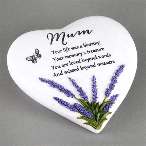 Thoughts Of You Love Heart Graveside Memorial Plaque Mum Winning Awards