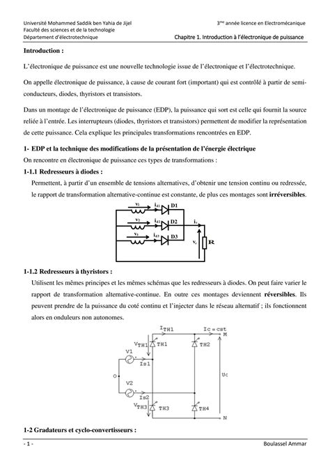 SOLUTION Chapitre 1 Introduction L Lectronique De Puissance Studypool