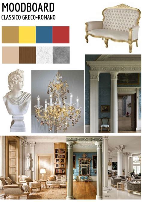 MoodBoard Estilo Clássico Greco Romano Interior clássico Decoração