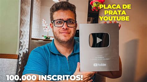 CHEGOU A NOSSA PLACA DE 100 MIL INSCRITOS UNBOXING PLACA DE PRATA