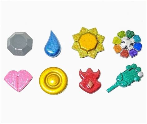 D Printed Pok Mon Kanto Gym Badges Etsy