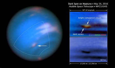 Hubble Telescope Confirms New Dark Spot on Neptune