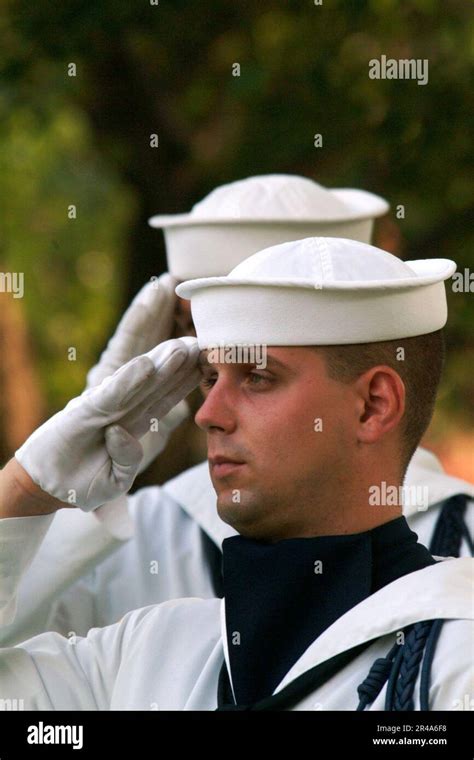 US Navy A U S Navy Ceremonial Guard Renders Honors During A Full