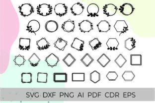 Frame Bundle Svg Wreath Frame Svg Graphic By Dianalovesdesign