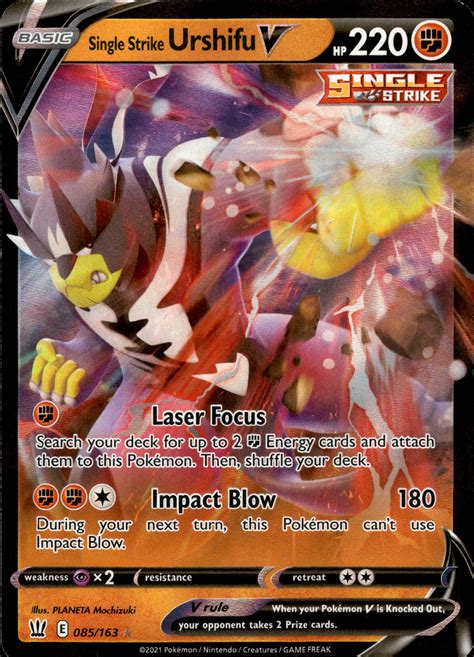 Single Strike Urshifu V 085163 Battle Styles Card Cavern Trading Cards Llc