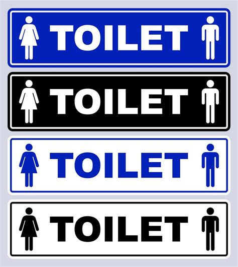 Toilet Sign Printable Public Signage Restroom Wc Simple Minimalist Man