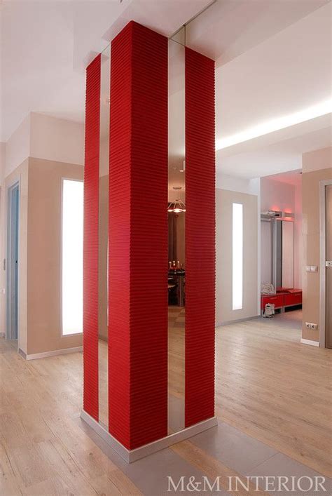 column decor with mirror | Interior columns, Column design, Columns ...