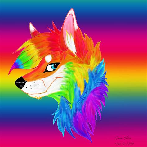 Rainbow Wolf By Sum1999 On Deviantart